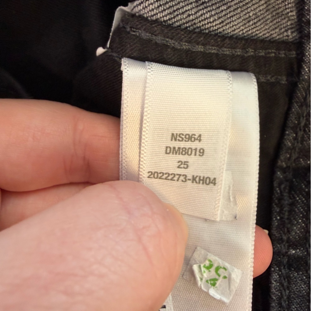 Madewell Jeans Womens 25 Washed Black Tapered Denim Trousers High Rise - Picture 9 of 11